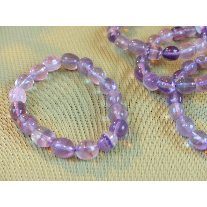 Bracelet fluorite de Chine perles 10mm | Cœur de Pierres