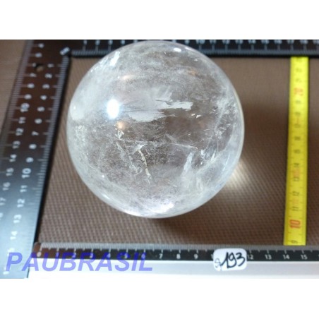 Sphere en Cristal de Roche 944gr 86mm diam Q Extra