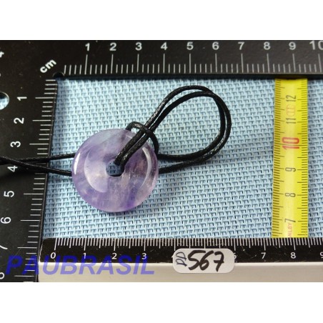 Pi Donut pendentif en Amethyste Q Extra Brésil 3cm