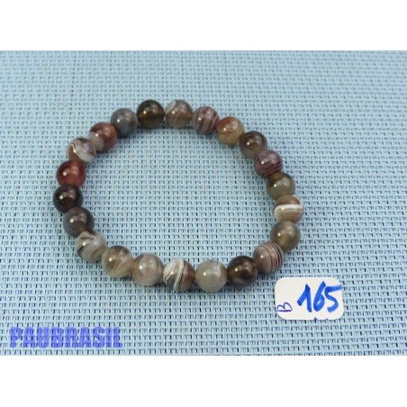 Bracelet Agate Botswana en perles de 8mm Q Extra