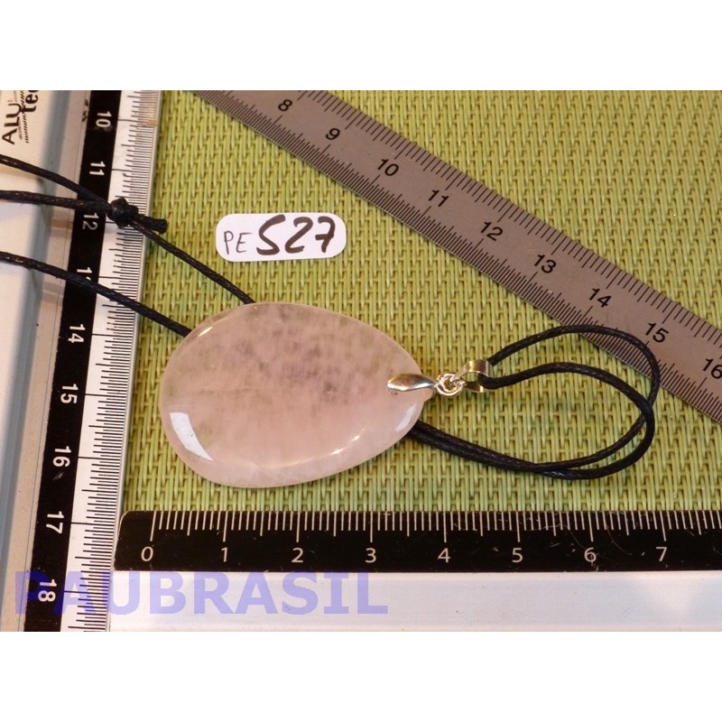 Pendentif Quartz rose mini pierre plate 10gr