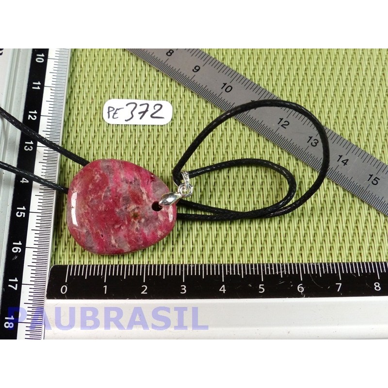 Pendentif Thulite Zoïsite rouge mini pierre plate 10gr