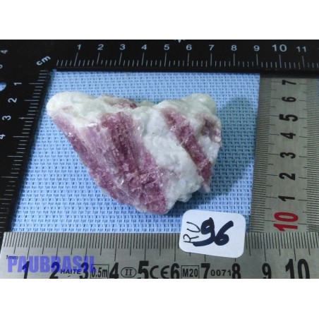 Quartz Rubellite tourmaline rose pierre brute 90gr Brésil