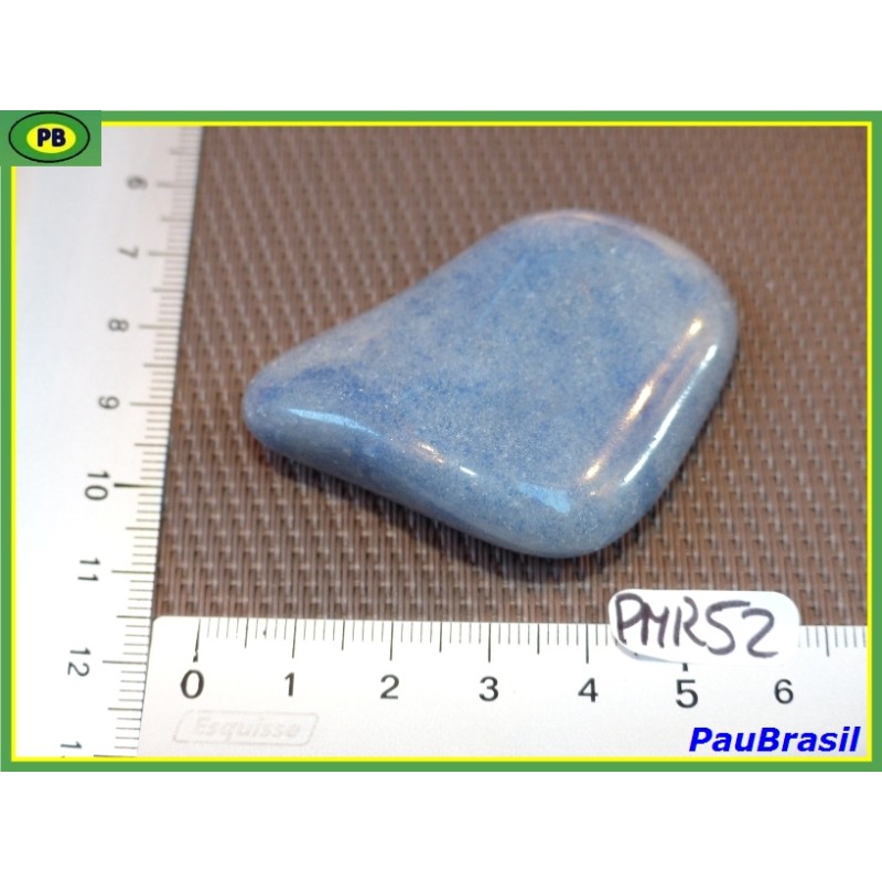 Quartz Bleu - aventurine bleue en Pierre Roulée de 42g