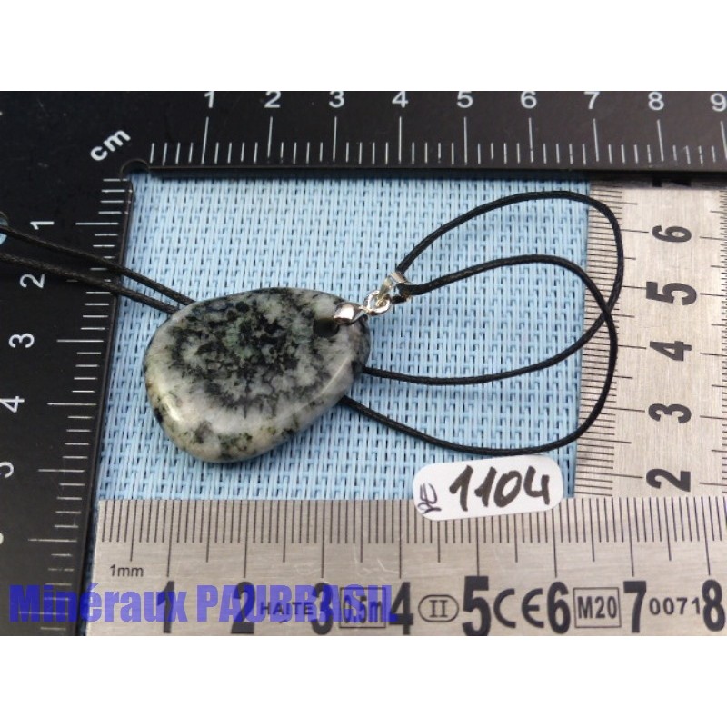 Pendentif Diorite orbiculaire mini pierre plate 10gr