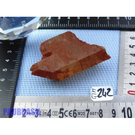 Pointe de Quartz Tangerine de 74g guérisseur doré Brésil