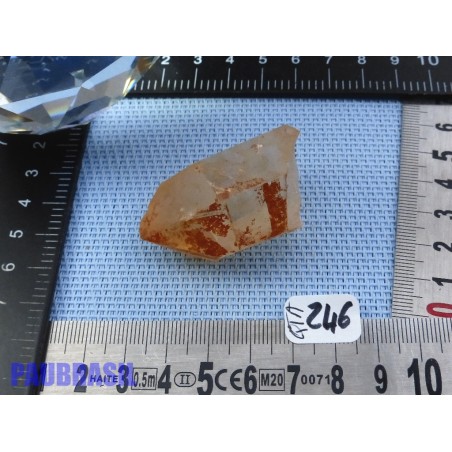 Pointe de Quartz Tangerine de 40g guérisseur doré Brésil