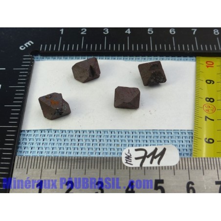 4 Magnétites octaédriques de 8g les 4