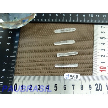 4 pointes cristal de roche Q Extra pour lithothérapie 5gr