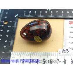 Oeuf Obsidienne Acajou Mahagony 74g 35mm diamètre 50mm long