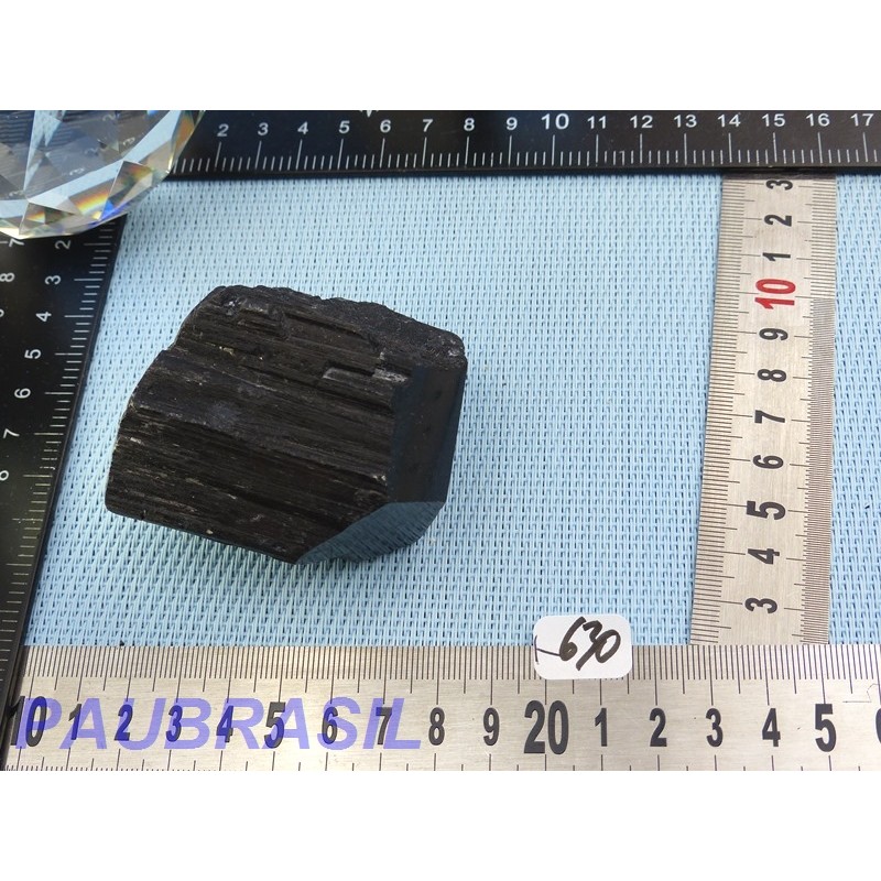 Tourmaline Noire Schorl Inde en Pierre Brute Biterminée Q Extra 242g