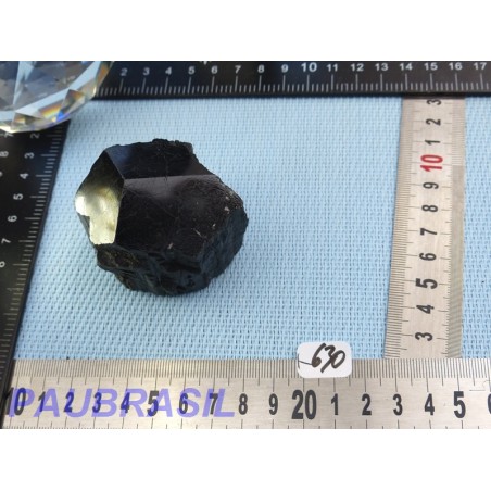 Tourmaline Noire Schorl Inde en Pierre Brute Biterminée Q Extra 242g