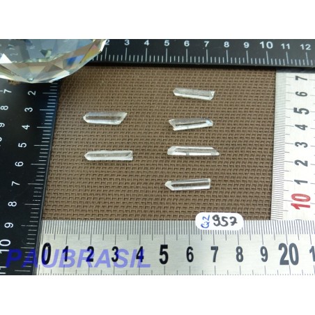 6 pointes cristal de roche Q Extra pour lithothérapie 4gr