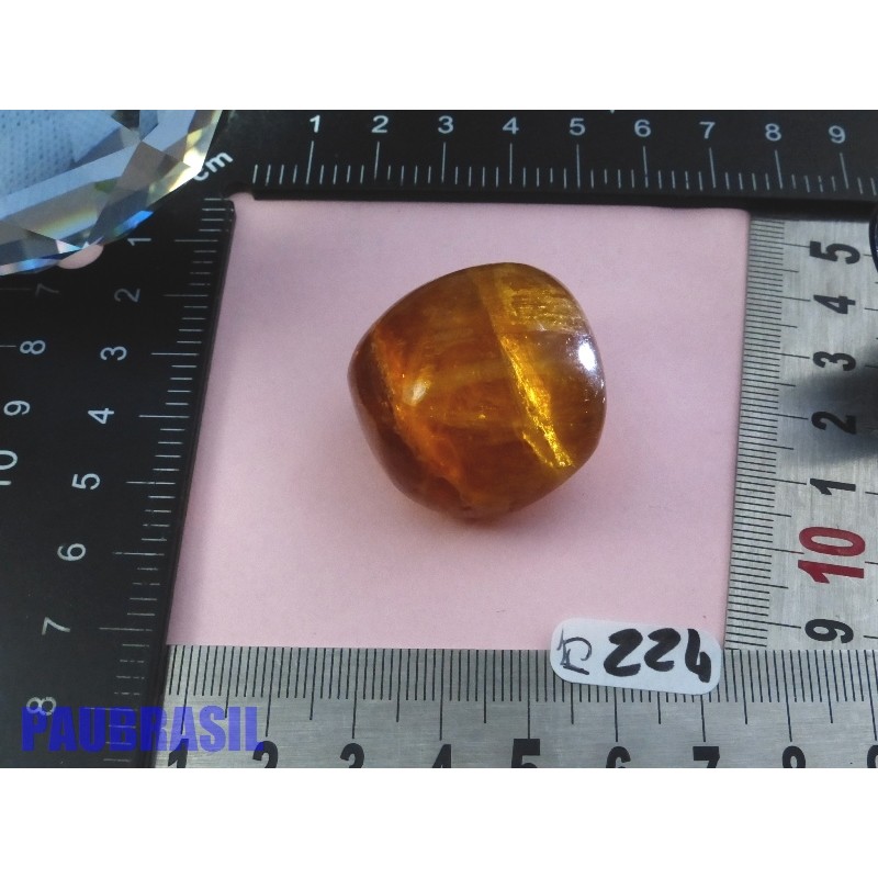 Fluorite fluorine jaune pierre roulée Q Extra 46g