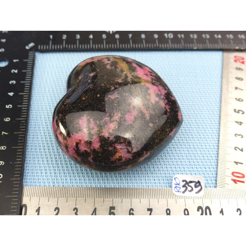 Coeur en  Rhodonite 411gr