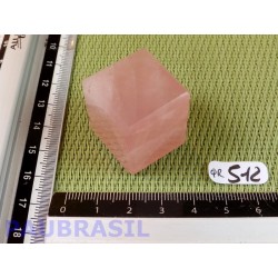 Cube poli en Quartz Rose Q Extra Brésil 42g 26mm