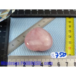 Coeur en Quartz Rose de Madagascar 28g Qualité extra