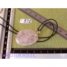 Pendentif Quartz rose mini pierre plate 8gr